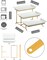 3-Tier Porcelain Serving Tray Stand – (12", Gold) with Collapsible Rack, Ideal for Holidays & Entertaining